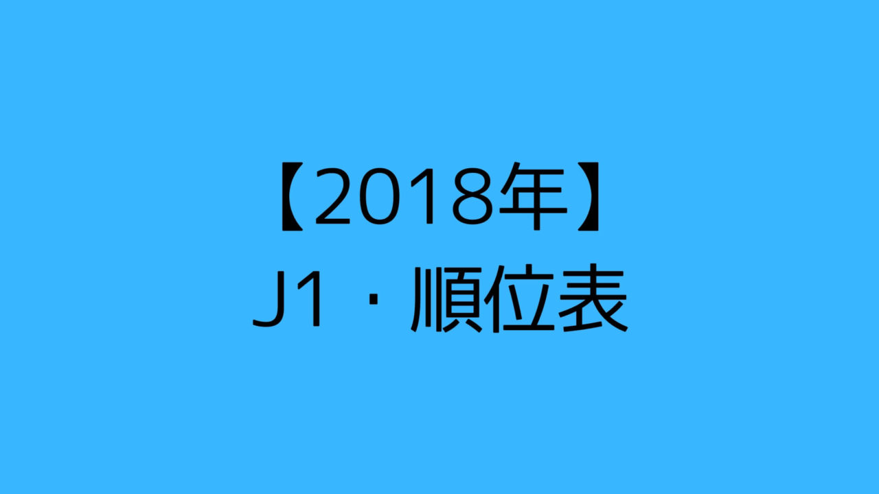 2018 J1リーグ 最新の順位表 順位推移表 勝点獲得ランキング Kohei55